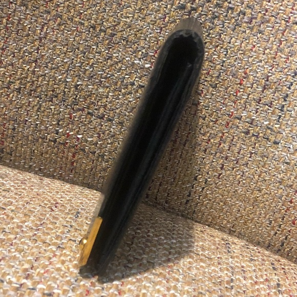 MCARTIER Black Leather Sapphire Gold Bifold Wallet Coin Pocket Made In France - Picture 7 of 17